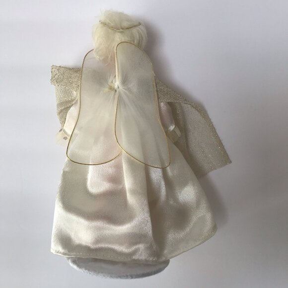 Annalee Angel Doll Christmas Harp Standing Halo Gold Holiday Decor 2013 Kitsch - Picture 15 of 16